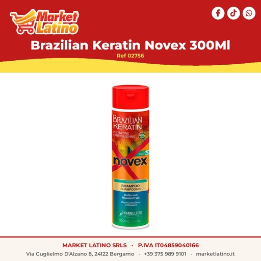 [02756] Novex Brazilian Keratin Shampoo 300 ml