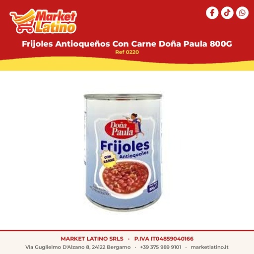 [0220] Fagioli Antioqueños Con Carne Doña Paula 800G
