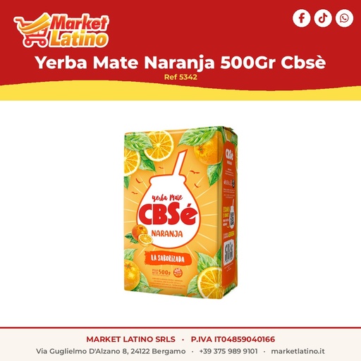 [5342] Yerba Mate Arancia 500Gr Cbsè