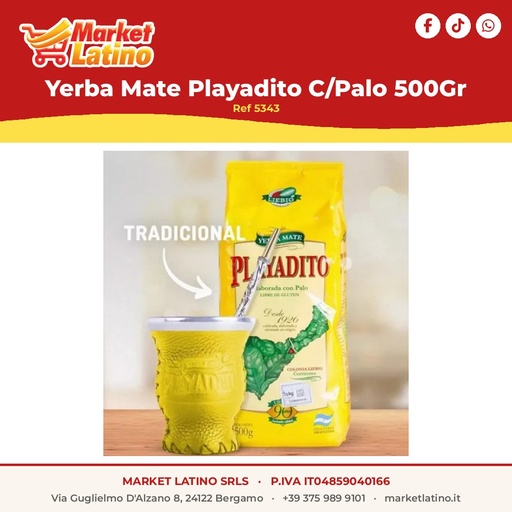 [5343] Yerba Mate Playadito C/Palo 500Gr