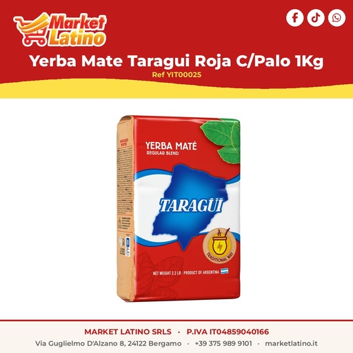 [YIT00025] Yerba Mate Taragui Roja C/Palo 1Kg