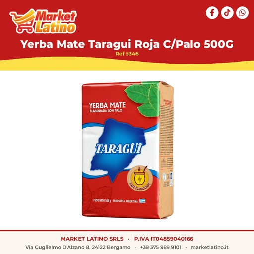 [5346] Yerba Mate Taragui Rossa Con Palo 500g