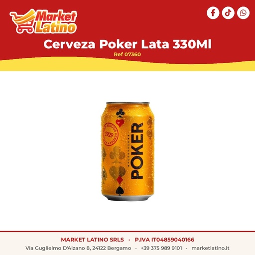 [07360] Birra Poker Lattina 330Ml