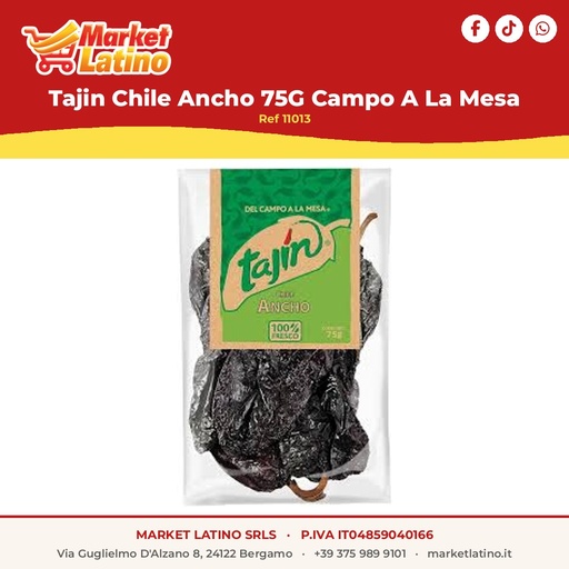 [11013] Tajin Peperoncino Ancho 75G Campo A La Mesa