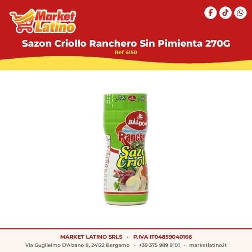 [4150] Sazon Criollo Baldom Sin Pimienta 270G