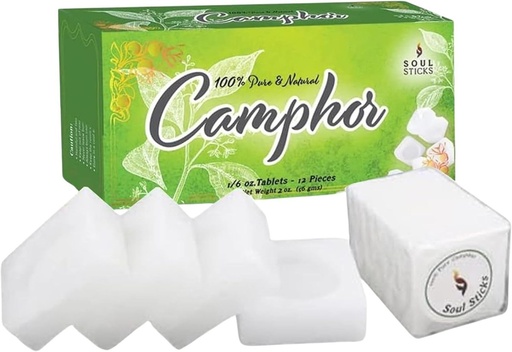 [Camphor Alcanfor Kapur] Alcanfor Puro – Cristales Aromáticos – 100% Natural
