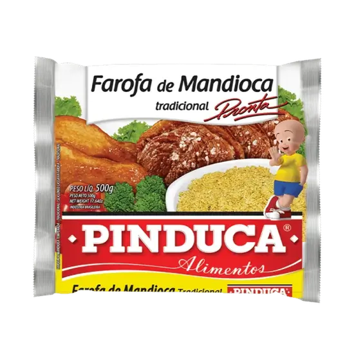 [0518] Farofa De Mandioca Tradicional  Pronta 500g Pinduca Alimento