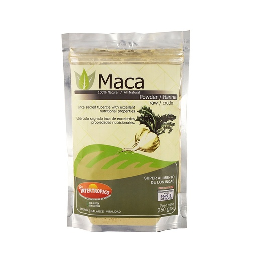 [0120] Harina Maca 100% Natural Super Alimentos De Los Incas Intertropico 250Gr