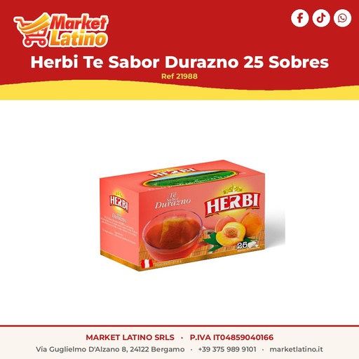 [21988] Herbi Te Sapore Pesca 25 Bustine