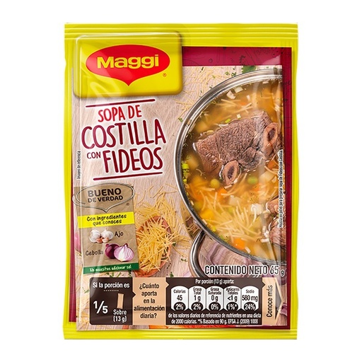 [15307] Maggi Sopa De Costilla Con Fideos 65G