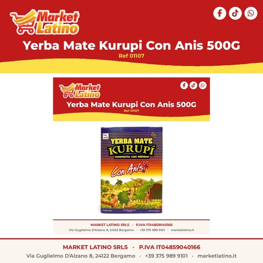 [01107] Yerba Mate Kurupi Con Anis 500G