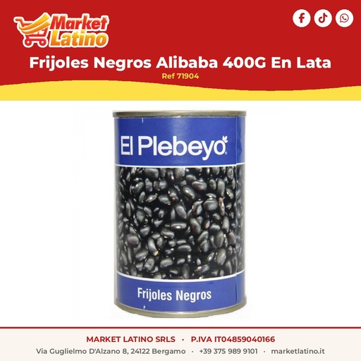 [71904] Frijoles Negros Black Beans 400gr Sabroso