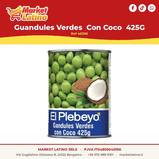[46396] Ceci Verdi Con Cocco 425g