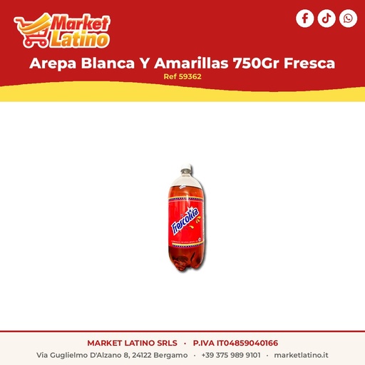 [59362] Arepa Bianca e Gialla 750Gr Fresca