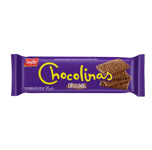 [29406] ​Galletitas Chocolinas Bagley 170 g – Galletas de Chocolate Argentinas​ 