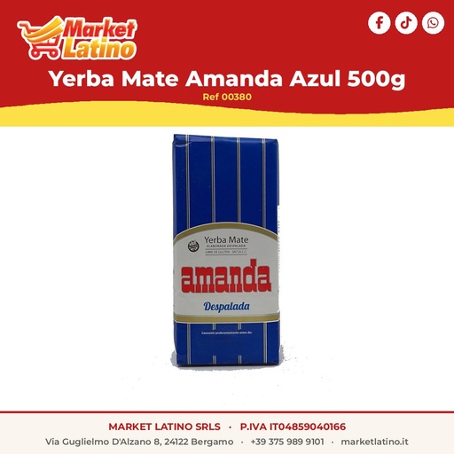 [00380] Yerba Mate Amanda Azul 500g