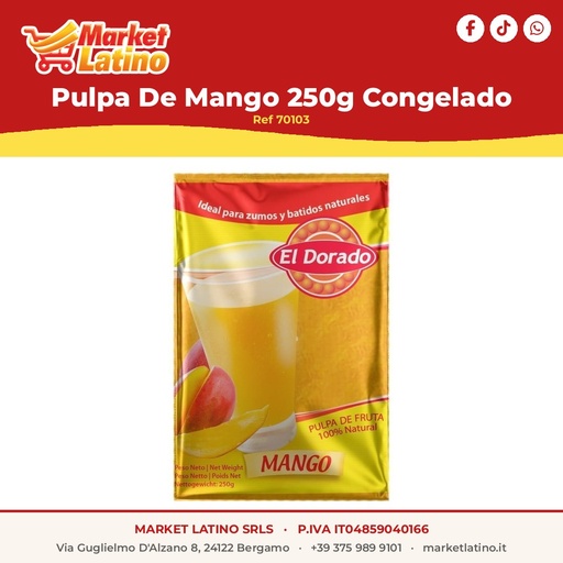 [70103] Polpa Di Mango 250g Congelato