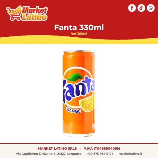 [35906] Fanta Orange Lattina 330 ml