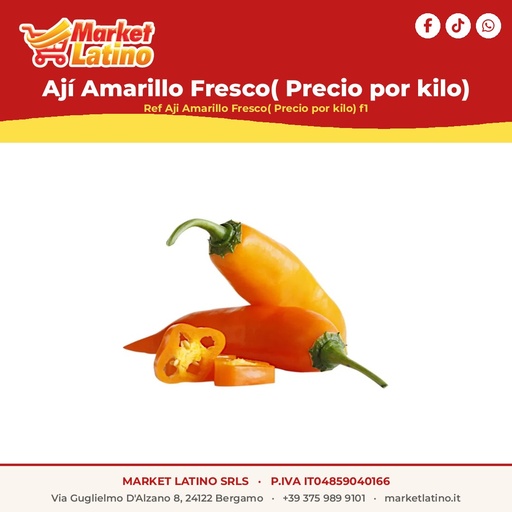 [Aji Amarillo Fresco( Precio por kilo) f1] Peperoncino Giallo Fresco (Prezzo al chilogrammo)