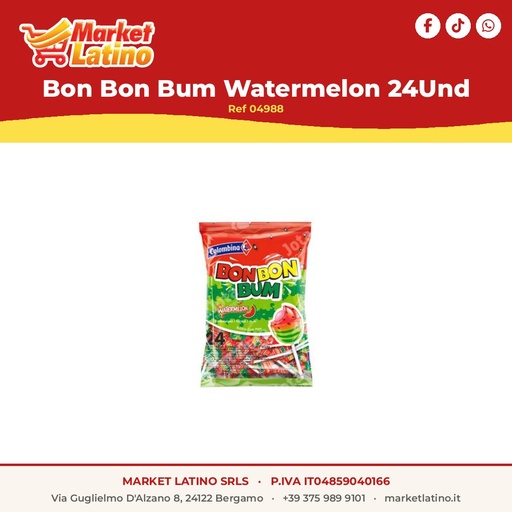 [04988] Bon Bon Bum Sandia 24 Unidades