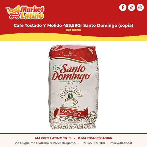 [80910] Caffè Tostato E Macinato 453,59Gr Santo Domingo (copia)