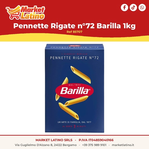 [85738] Pennette Rigate n°72 Barilla 1kg