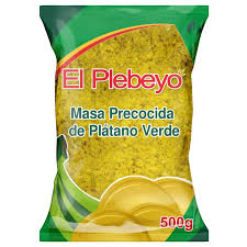 [40627] Masa Precocida De Platano Verde 500g Plebeyo Congelado
