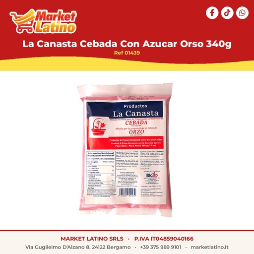 [01439] La Canasta Orzo Con Zucchero Orso 340g