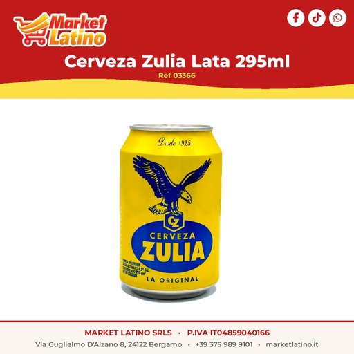 [03366] Cerveza Zulia Lata 295ml