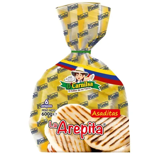 [75990] Arepa Amarilla 6 Arepas 800g D'carnilsa