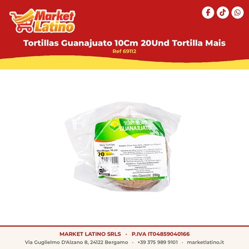 [69112] Tortillas Guanajuato 10Cm 20Und Tortilla Mais