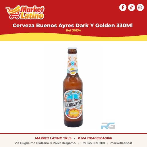 [30134] Birra Buenos Ayres Scuro e Dorata 330Ml