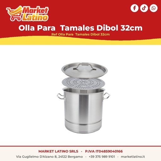 [​Olla Para  Tamales Dibol 32cm] Pentola per Tamales Dibol 32cm