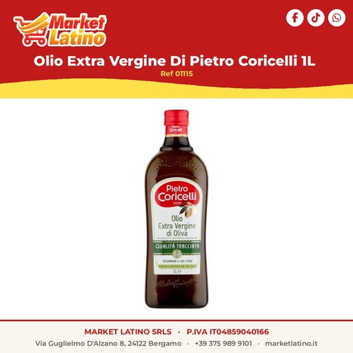 [01115] Olio Extra Vergine Di Pietro Coricelli 1L