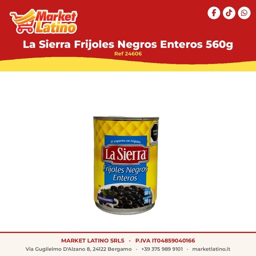 [24606] La Sierra Fagioli Neri Interi 560g