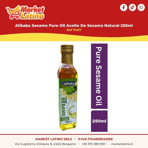 [74127] Alibaba Sesame Pure Olio Di Sesamo Naturale 250ml