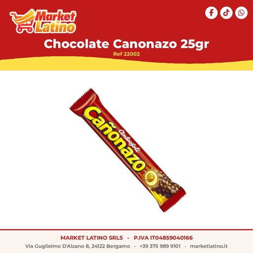[22002] Cioccolato Canonazo 25gr