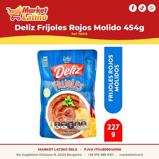 [70013] Deliz Fagioli Rossi Macinati 454g