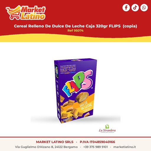 [95074] Cereale Ripieno Di Dolce Di Latte Scatola 320gr FLIPS
