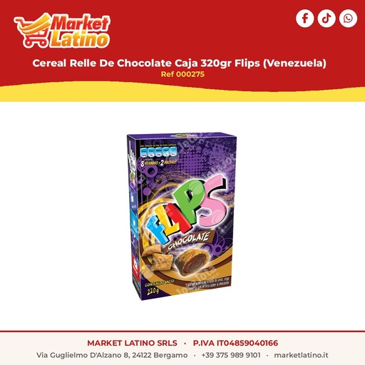 [000275] Cereale Relle Di Cioccolato Scatola 320gr Fiocchi