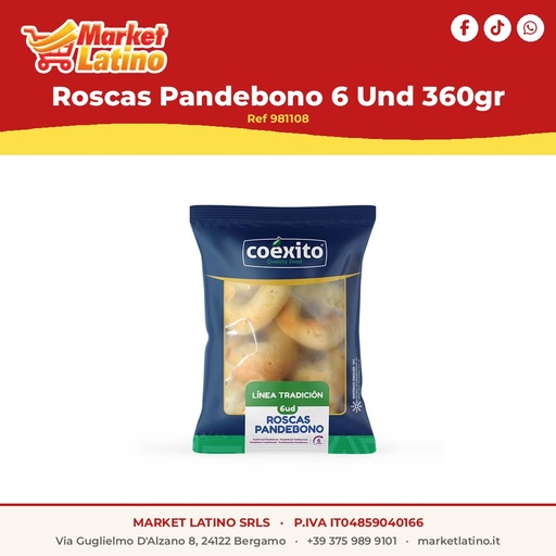 [981108] Roscas Pandebono 6 Und 360gr