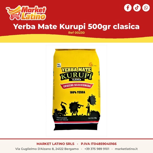 [00230] Yerba Mate Kurupi 500gr classica