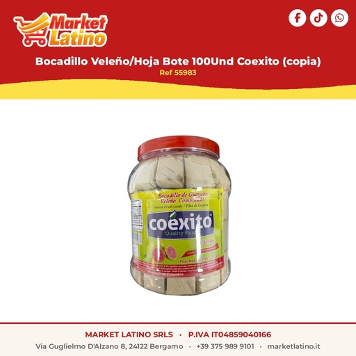 [55983] Bocadillo Veleño/Hoja Bote 100Und Coexito