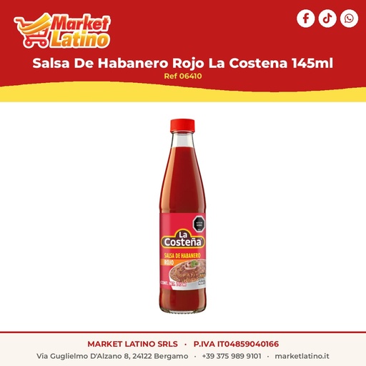 [06410] Salsa Di Habanero Rosso La Costena 145ml